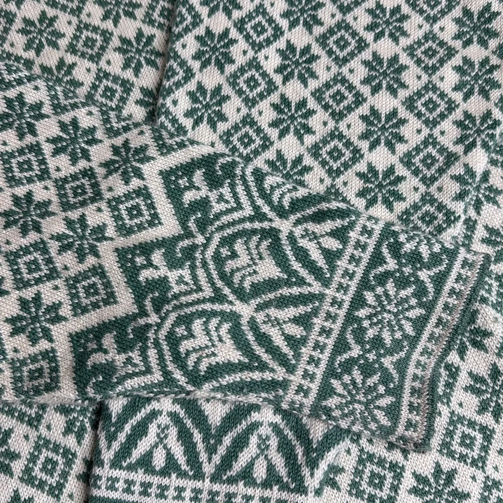 Dale of Norway Green and White Nordic Crewneck Sweater - Picture 4 of 5